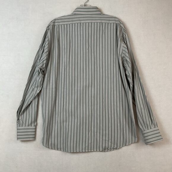 Daniel Cremieux Classics Shirt Mens L Gray Stripes Tailored Fit Long Sleeves - Picture 6 of 12